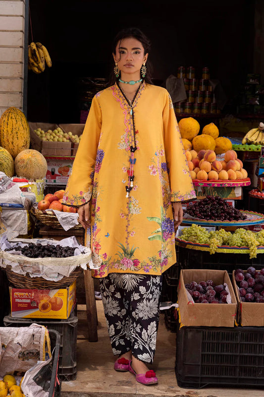 Unstitched Printed 2 Piece Lawn Suit -5A