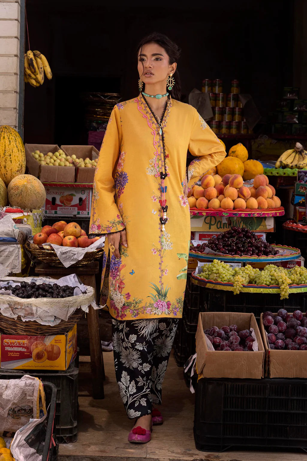 Unstitched Printed 2 Piece Lawn Suit -5A