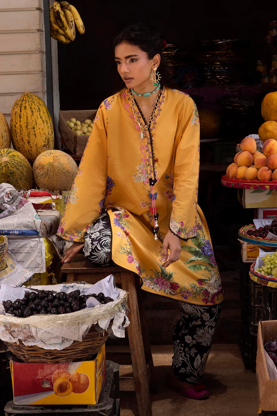 Unstitched Printed 2 Piece Lawn Suit -5A photo 4