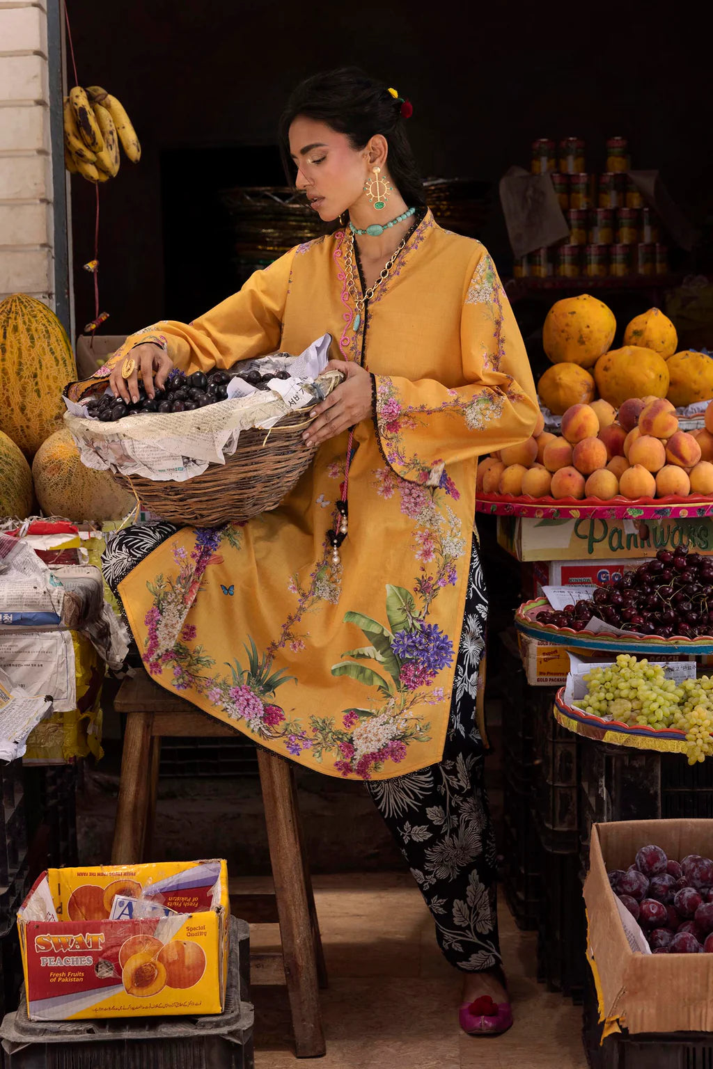 Unstitched Printed 2 Piece Lawn Suit -5A