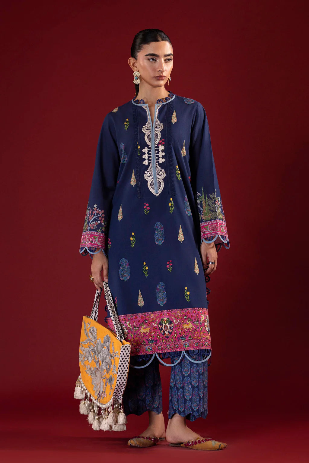 Unstitched Printed 2 Piece Lawn Suit -6A