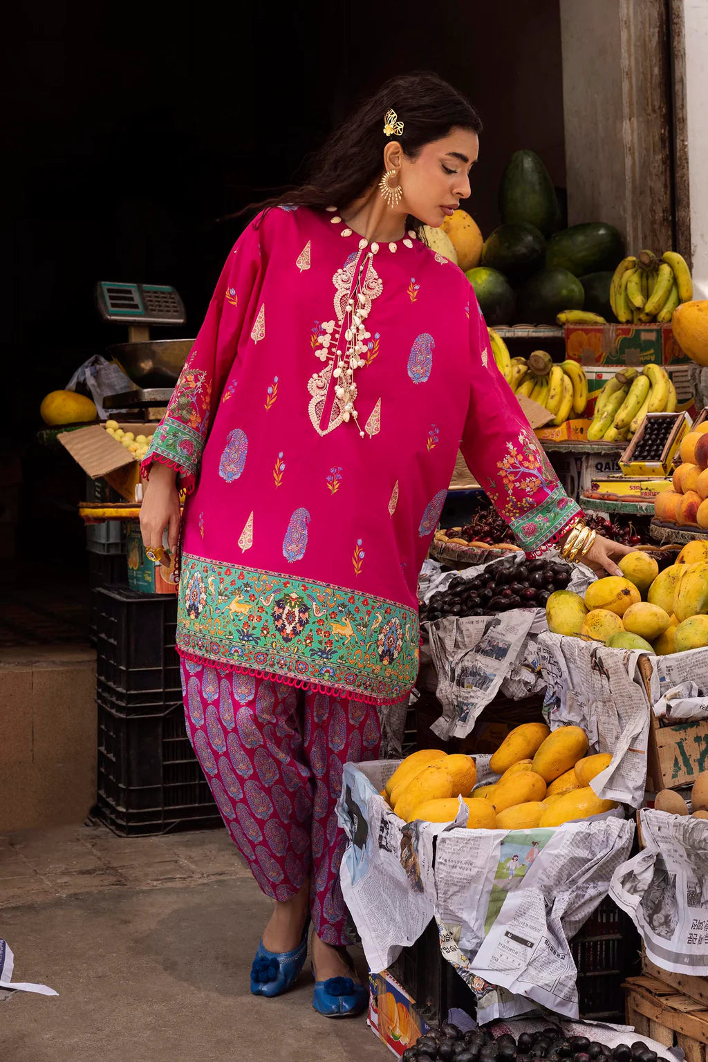 Unstitched Printed 2 Piece Lawn Suit -6B