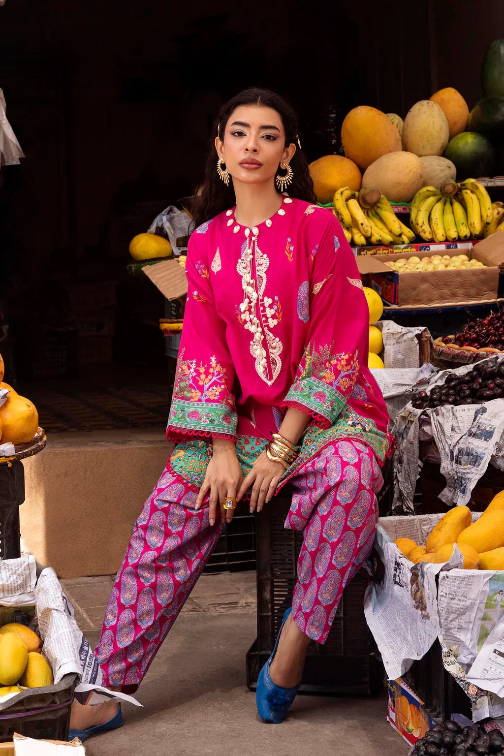 Unstitched Printed 2 Piece Lawn Suit -6B