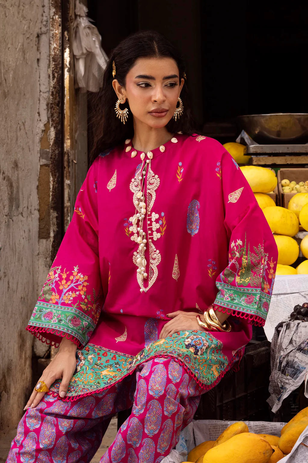 Unstitched Printed 2 Piece Lawn Suit -6B