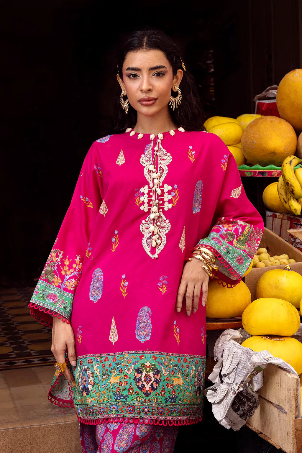 Unstitched Printed 2 Piece Lawn Suit -6B