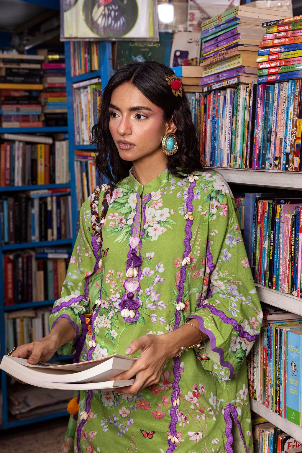 Unstitched Printed 3 Piece Lawn Suit -7B