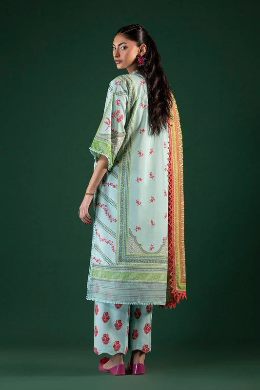 Unstitched Printed 3 Piece Lawn Suit -8A