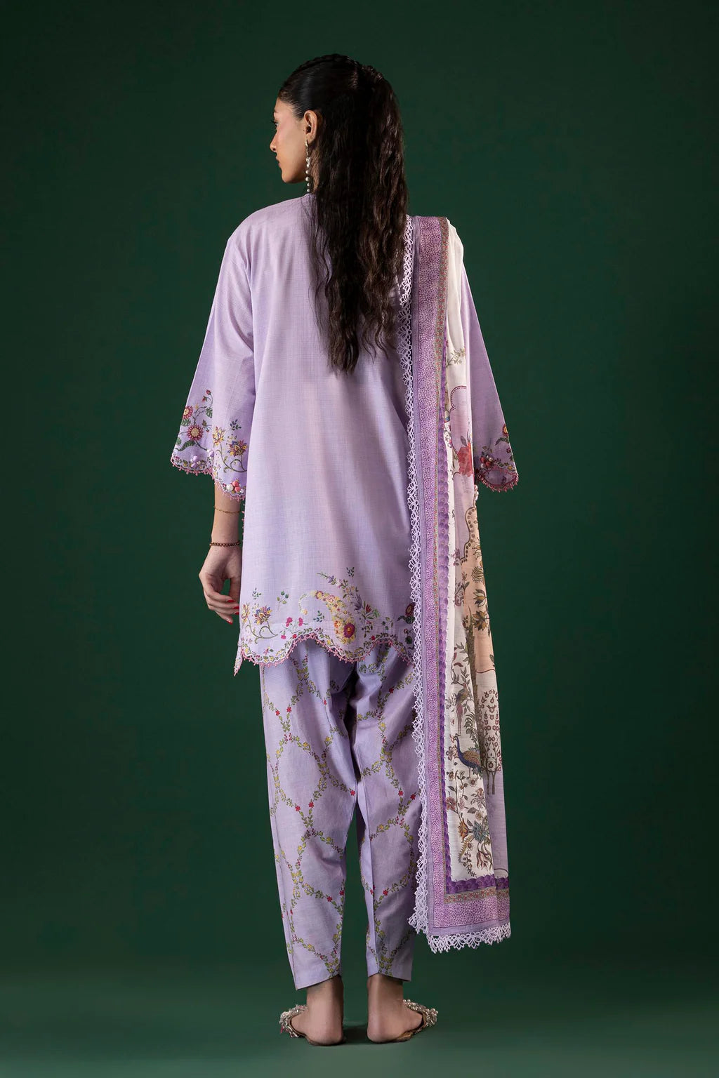 Unstitched Printed 3 Piece Lawn Suit -9A