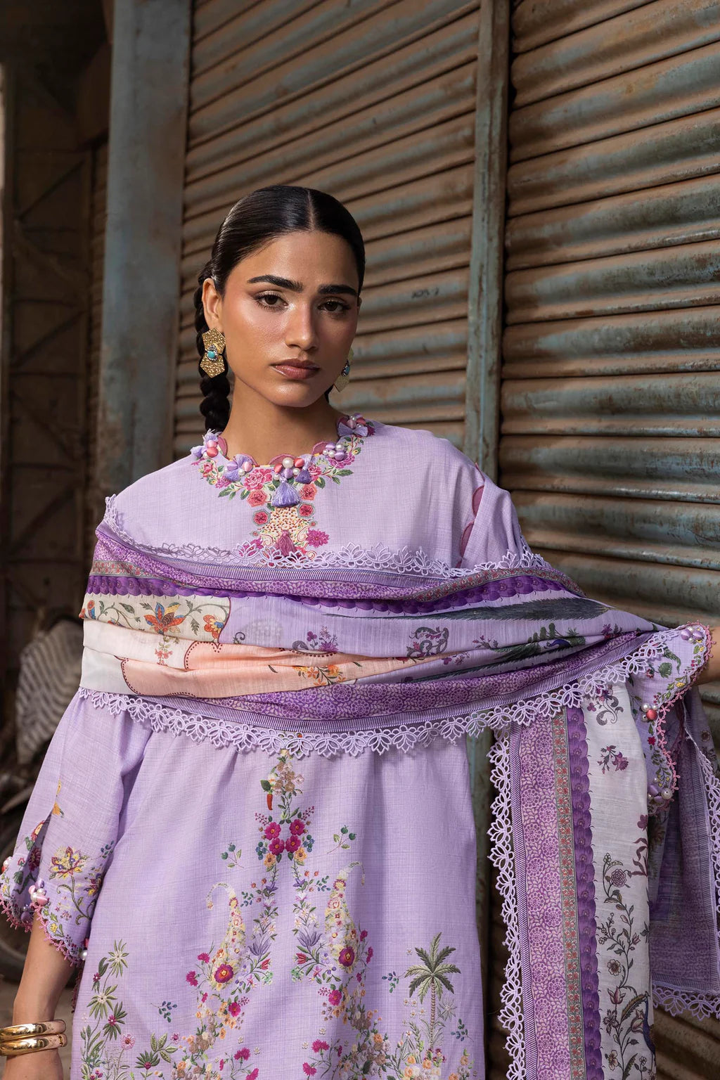 Unstitched Printed 3 Piece Lawn Suit -9A
