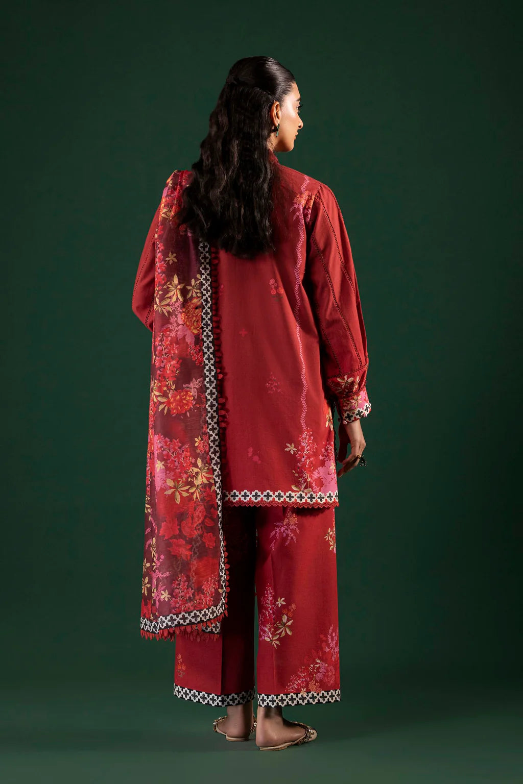 Unstitched Printed 3 Piece Lawn Suit -10A