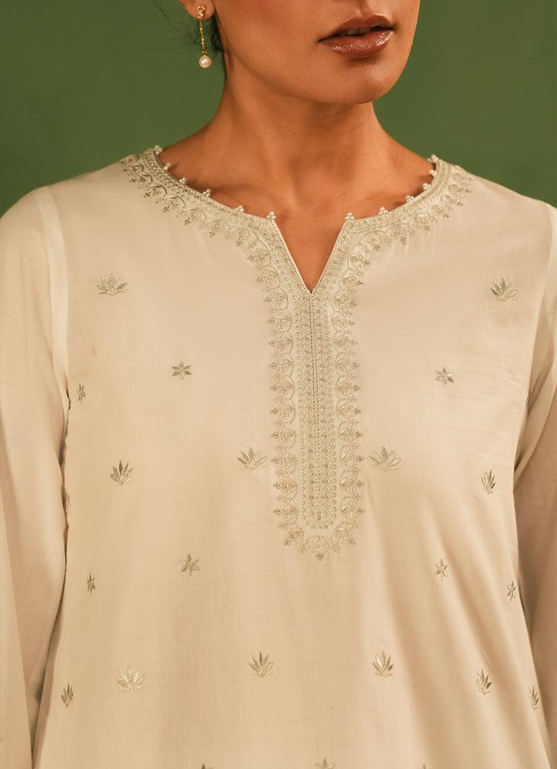 Spring The Tea '25 - Embroidered Kurta ICSE-213473-12376