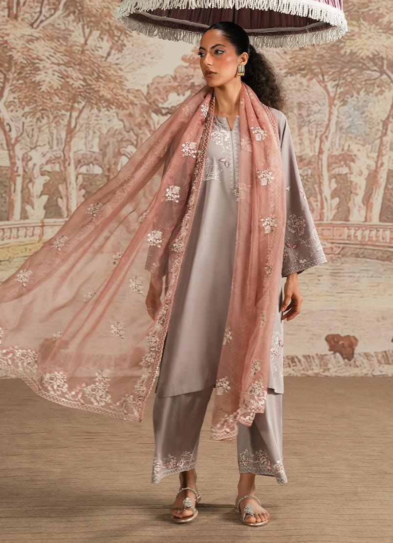 Spring The Tea '25 - 3 PC Luxury Embroidered Suit ICSTE-213886-12444