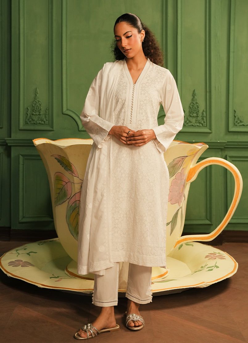 Spring The Tea '25 - 3 PC Embroidered Suit ICSE-213666-12178