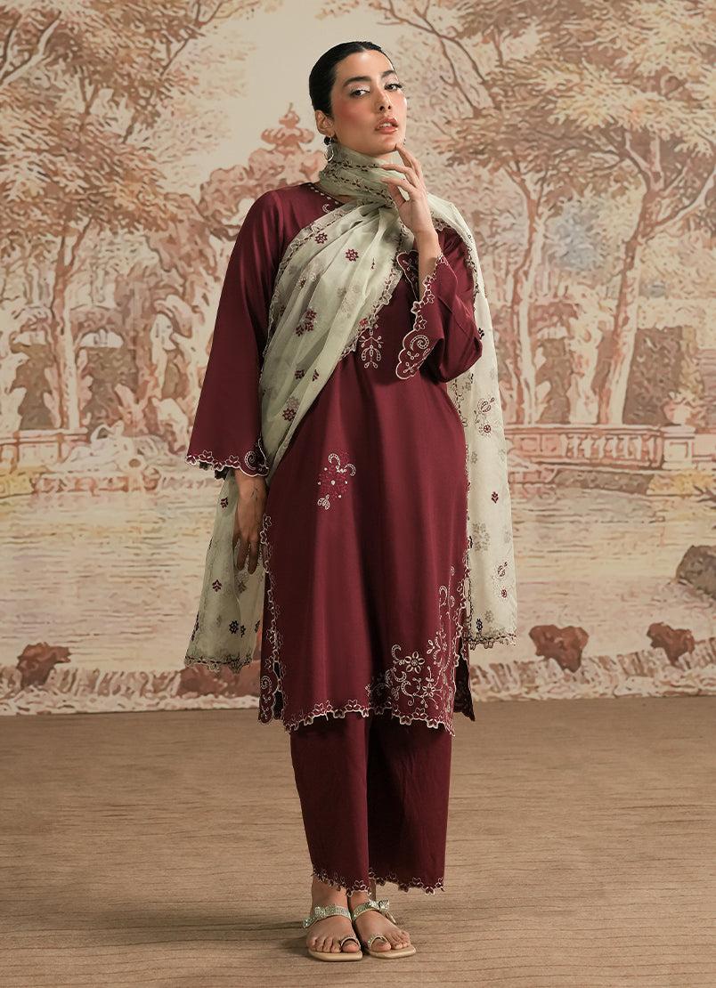 Spring The Tea '25 - 3 PC Luxury Embroidered Suit ICSTE-213885-12439