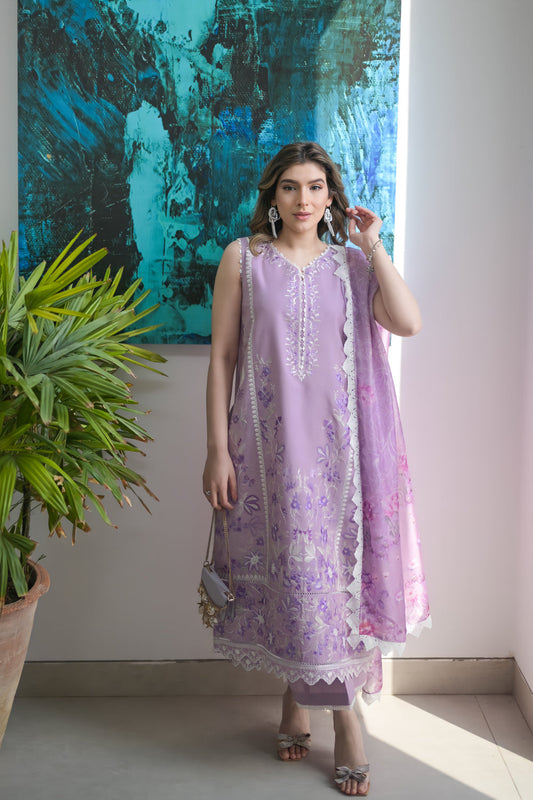 Luxury Lawn Vol 2 '24 - Lilac - Nel-24613 - Sale