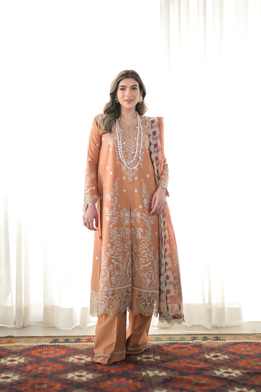 Eid Ul Azha '24 - Peach Sand Nel-24614 - RTS - Sale photo 1