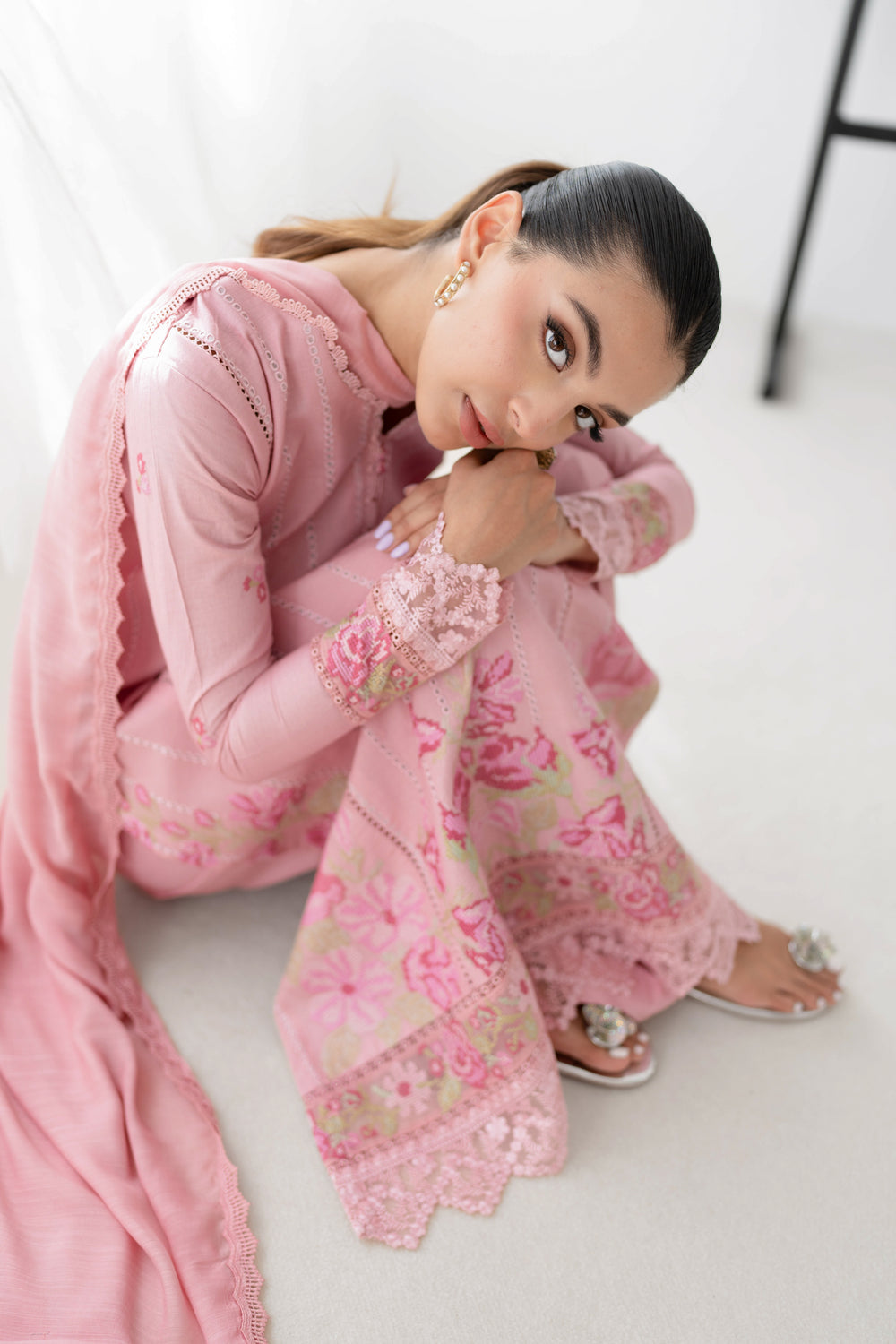 Eid Ul Azha '24 - Blush Pink Nel-24618 - RTS - Sale