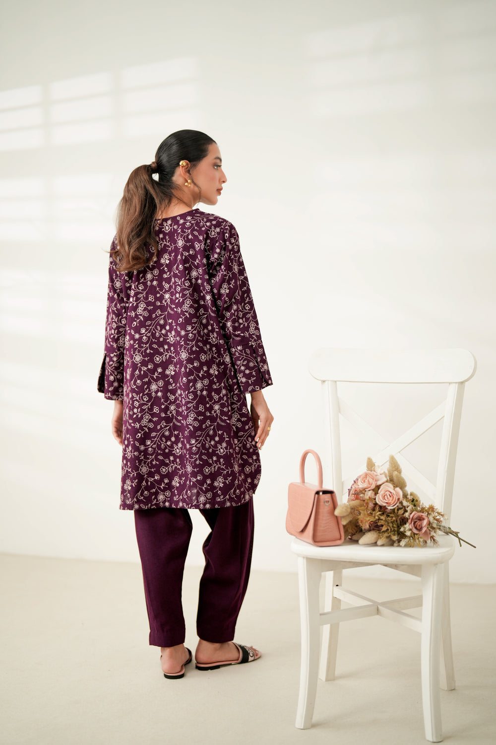 PLUM LUXURY EMBROIDERED FALL SET (NPA2-24319)