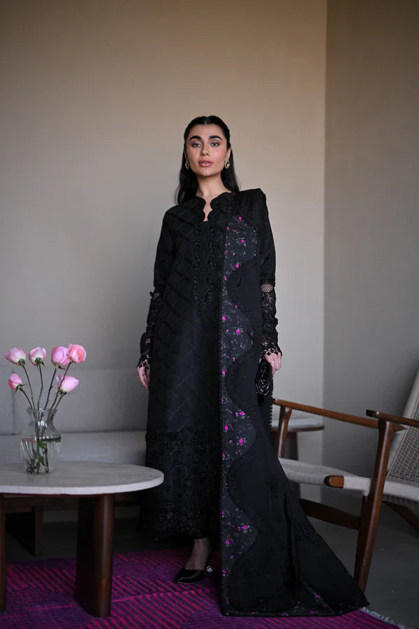 SONA 3: BLACK LUXURY EMBROIDERED  (NEL-25603)