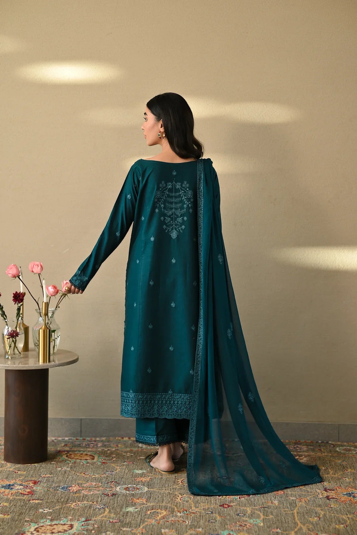 Ramadan Pret '25 - TEAL LUXURY 3PCS SET NPA3-25407