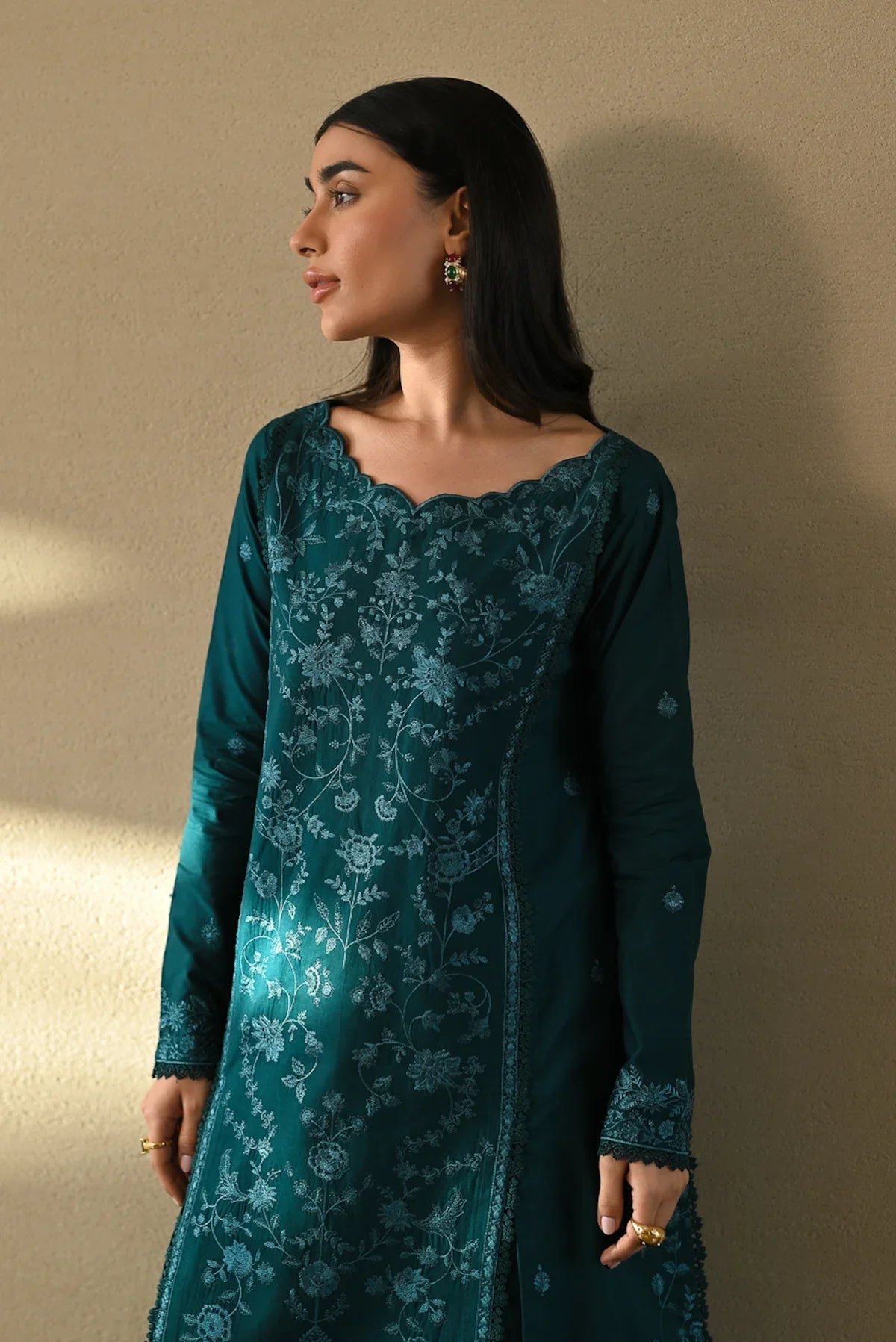 Ramadan Pret '25 - TEAL LUXURY 3PCS SET NPA3-25407