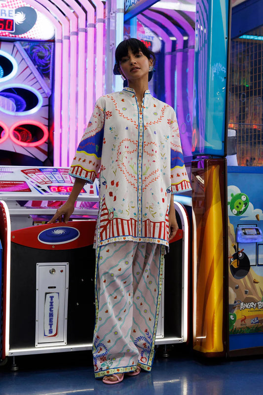 White Stitched Printed Lawn Shirt And Shalwar‘26- RTS