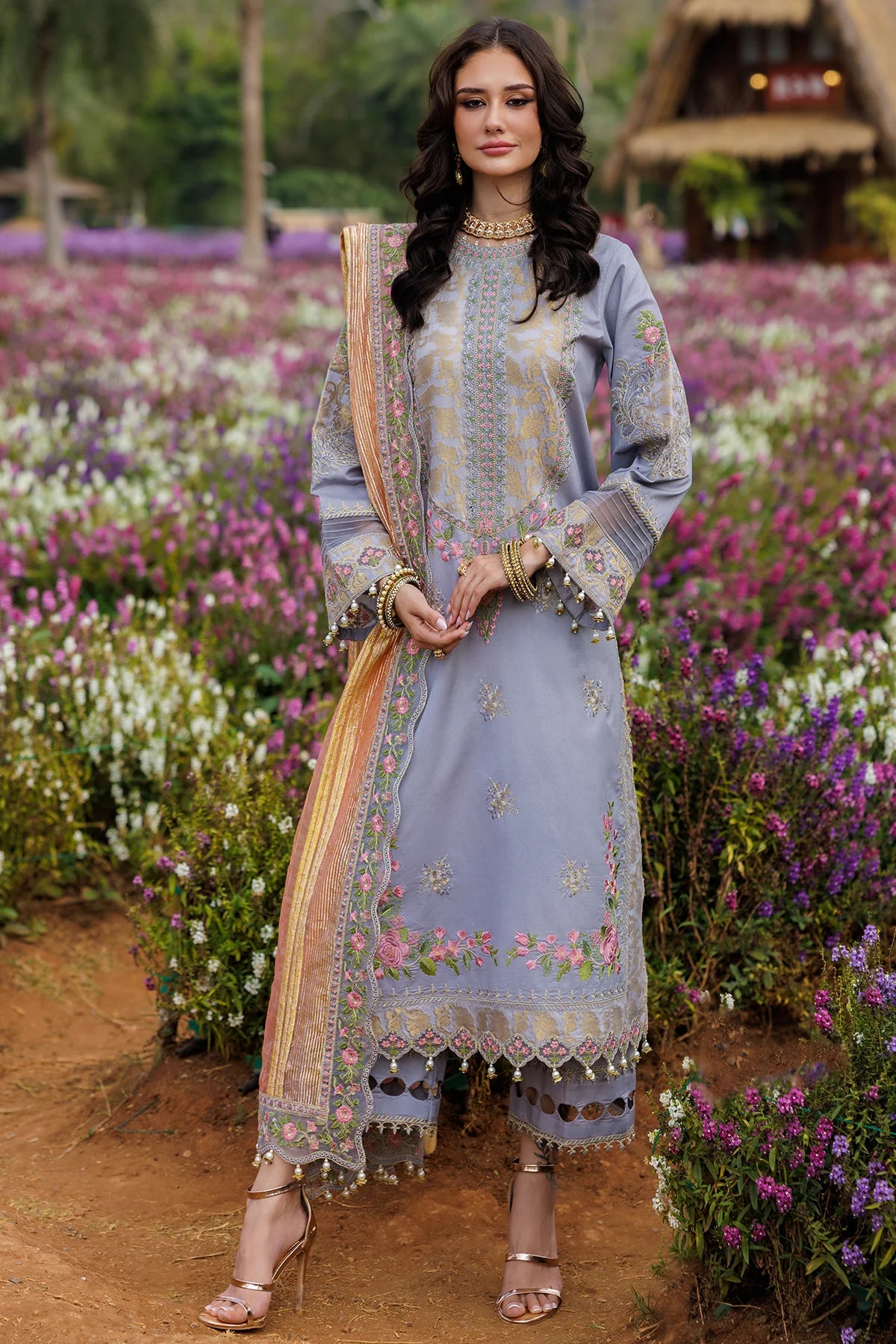 3-PC UNSTITCHED EMBROIDERED LAWN COLLECTION CZ5-05‘26-RTS