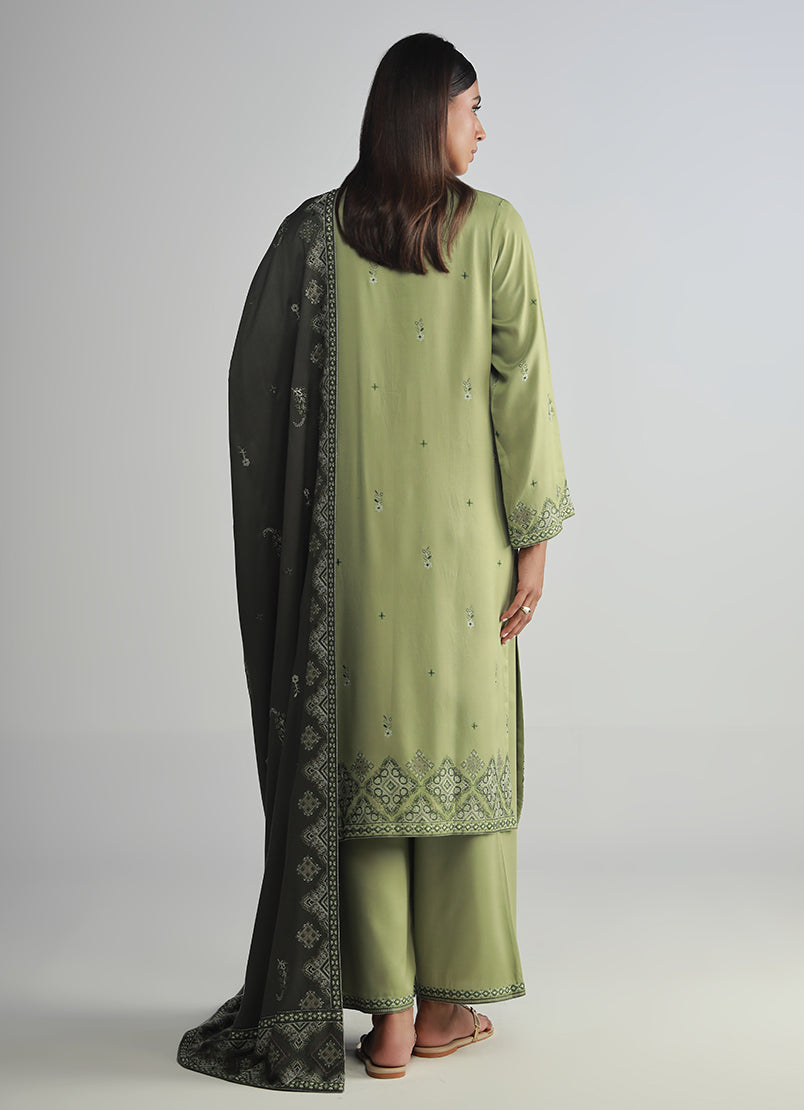 Legends of Fall'24 - 3 PC Twill Viscose Suit - ITVSE-213747