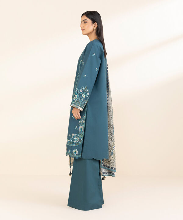 Unstitched Lawn '25 - 3 Piece - Embroidered Lawn Suit - PEDY25V117AT