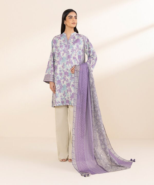 Unstitched Lawn '25 - 3 Piece - Printed Lawn Suit - U3PDY25V17AT