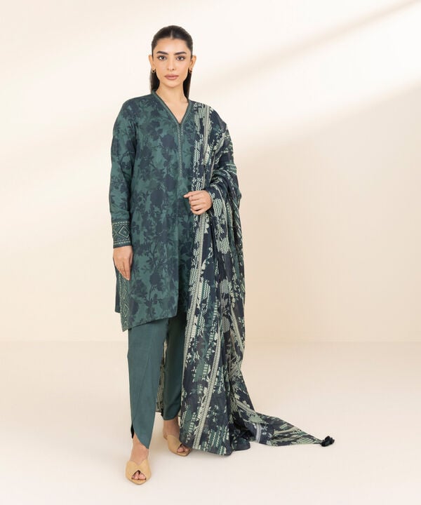 Unstitched Lawn '25 - 3 Piece - Printed Lawn Suit - U3PDY25V18AT