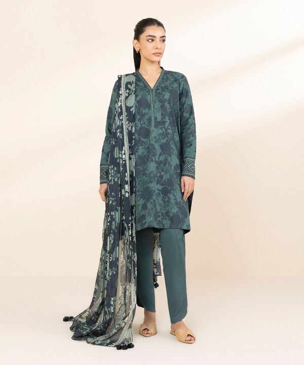 Unstitched Lawn '25 - 3 Piece - Printed Lawn Suit - U3PDY25V18AT