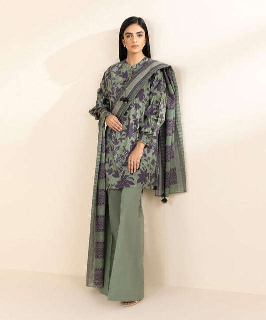 Unstitched Lawn '25 - 3 Piece - Printed Lawn Suit - U3PDY25V19AT