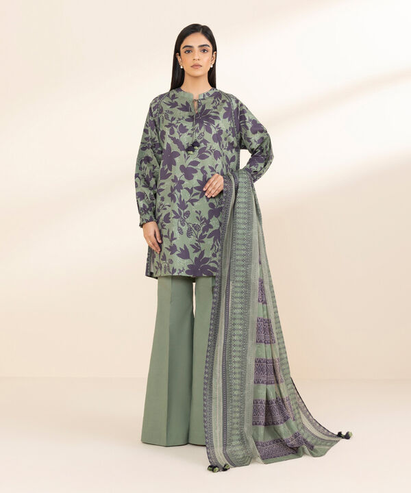 Unstitched Lawn '25 - 3 Piece - Printed Lawn Suit - U3PDY25V19AT