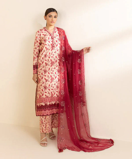 Daily '25-Embroidered Cotton Suit U3PEDY25V012