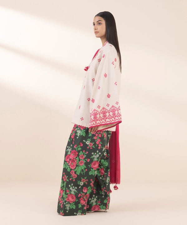 Unstitched Lawn '25 - 3 Piece - Embroidered Lawn Suit - U3PEDY25V110