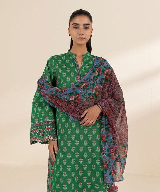 Unstitched Lawn '25 - 3 Piece - Embroidered Lawn Suit - U3PEDY25V111