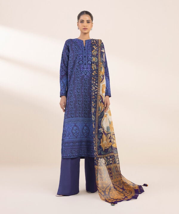 Unstitched Lawn '25 - 3 Piece - Embroidered Lawn Suit - U3PEDY25V115