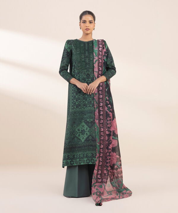 Unstitched Lawn '25 - 3 Piece - Embroidered Lawn Suit - U3PEDY25V116