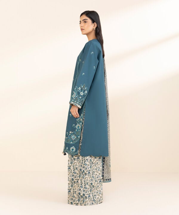 Unstitched Lawn '25 - 3 Piece - Embroidered Lawn Suit - U3PEDY25V117