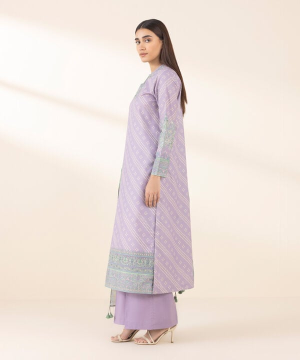 Unstitched Lawn '25 - 3 Piece - Embroidered Zari Lawn Suit - U3PEDY25V119