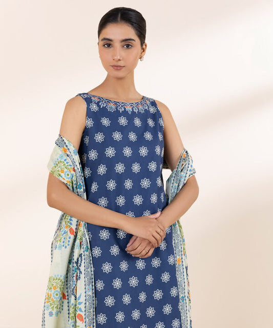 Unstitched Lawn '25 - 3 Piece - Embroidered Lawn Suit - U3PEDY25V123