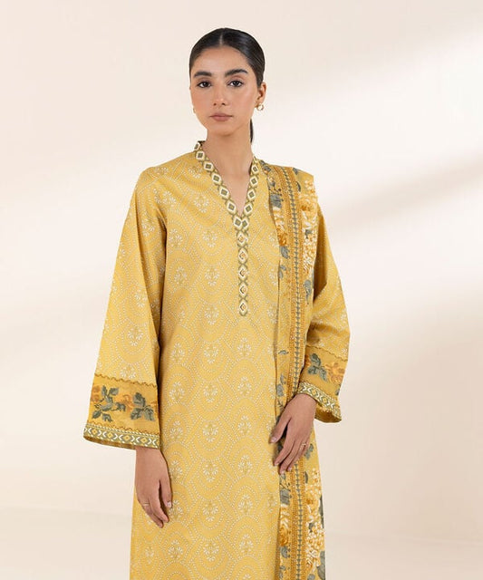 Unstitched Lawn '25 - 3 Piece - Embroidered Lawn Suit - U3PEDY25V127