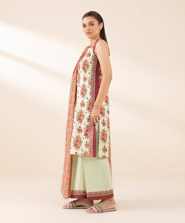 Unstitched Lawn '25 - 3 Piece - Embroidered Lawn Suit - U3PEDY25V132