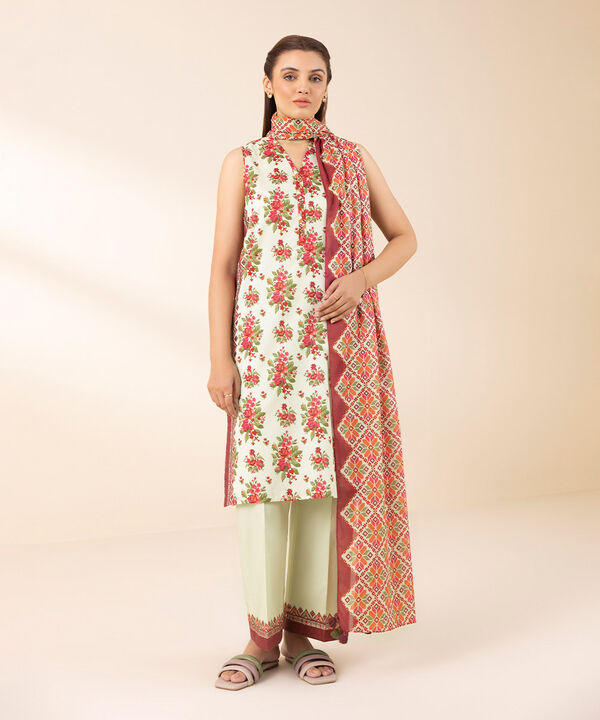 Unstitched Lawn '25 - 3 Piece - Embroidered Lawn Suit - U3PEDY25V132