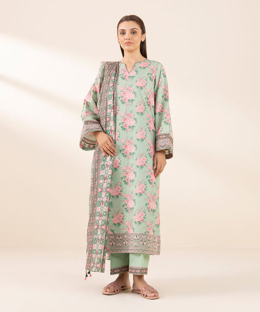 Unstitched Lawn '25 - 3 Piece - Embroidered Lawn Suit - U3PEDY25V135