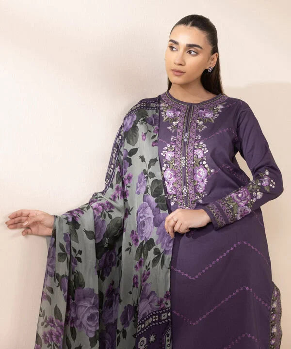 Signature'25-Embroidered Cotton Suit U3PESG25V011