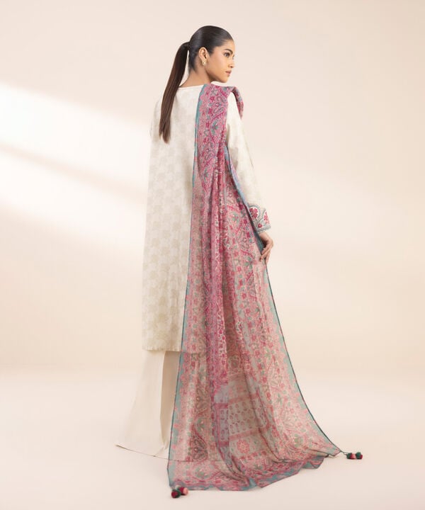 Unstitched Lawn '25 - 3 Piece - Embroidered Cotton Jacquard Suit - U3PESG25V117