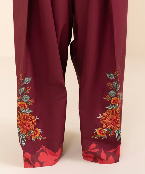 Unstitched Lawn '25 - 3 Piece - Embroidered Cotton Satin Suit - U3PESG25V119