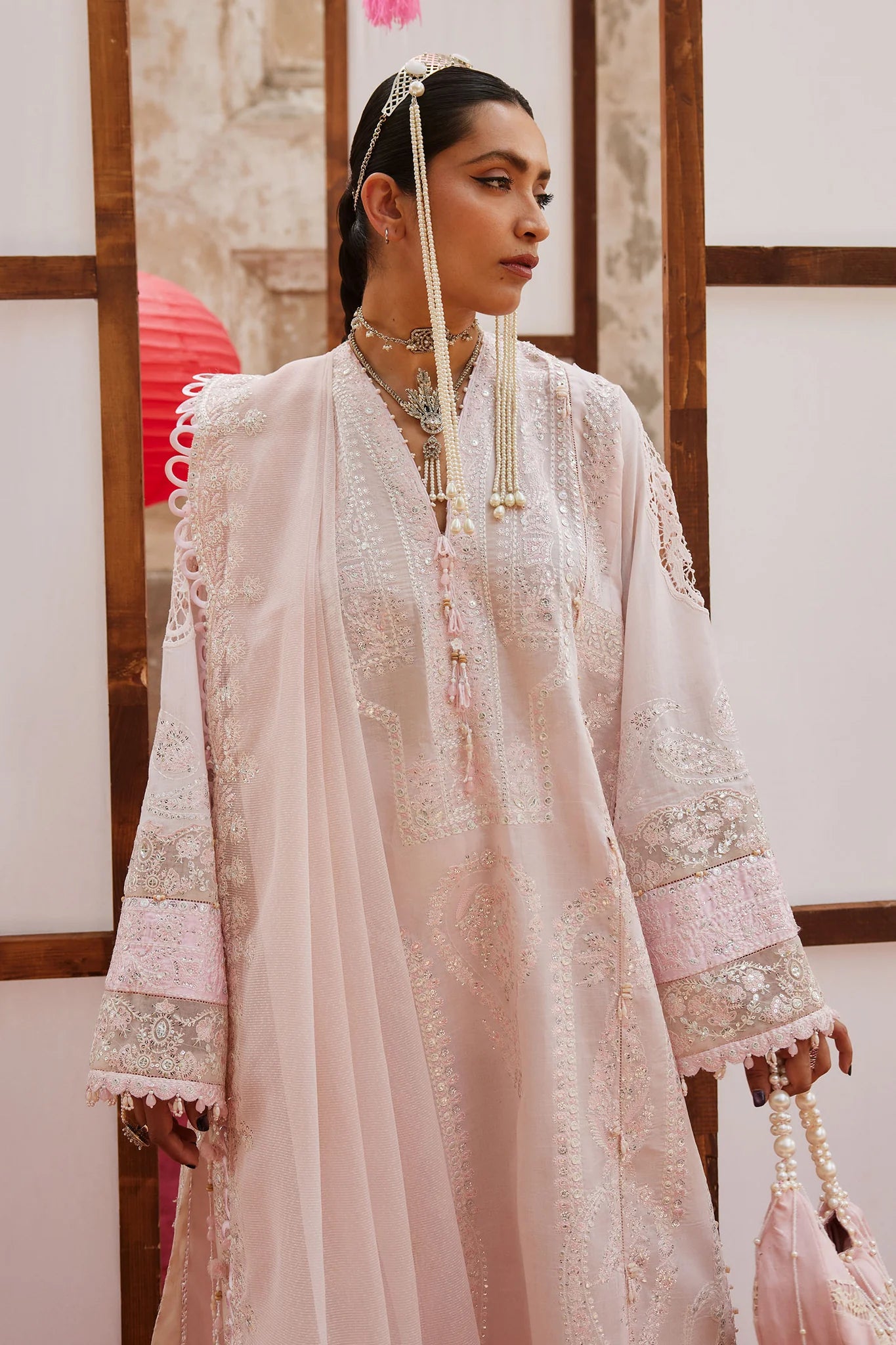 ROUHAAN (EL26-04 B) - 3 Pc - Unstitched